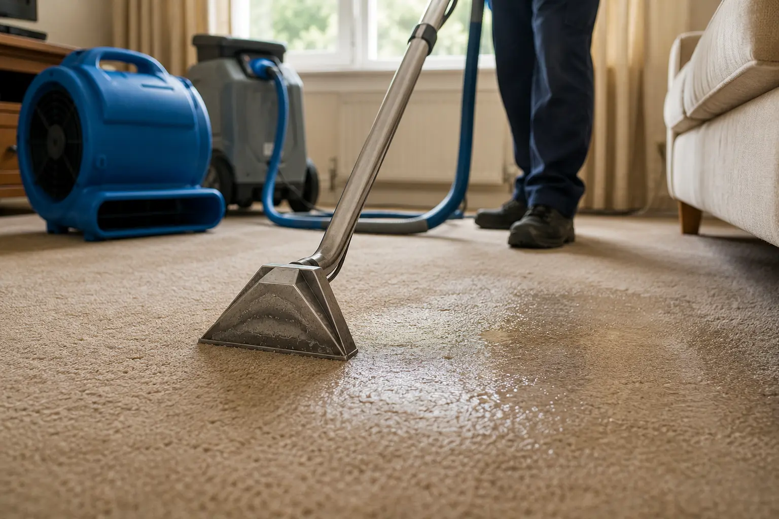 What to Do in the First Hour After Your Carpet Floods 2 professional carpet cleaning is vet vacuuming flooded carpet